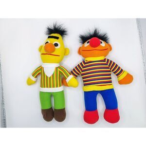 Bert and Ernie Plush Doll  Sesame Street Playskool Flawed Read